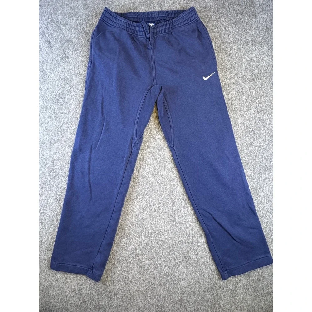 Nike Club Fleece Sweatpants Mens Medium Blue Joggers Casual Sportswear 826424